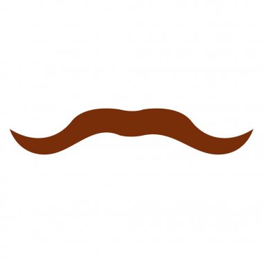 İzole bıyık illüstrasyon