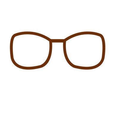 İzole gözlük illüstrasyon