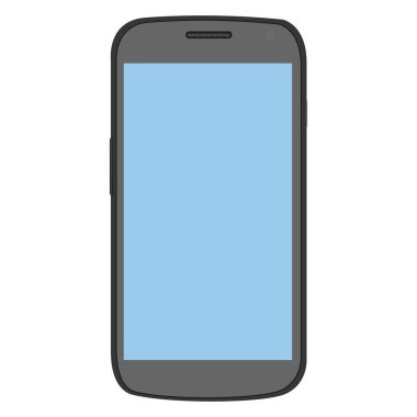 İzole cep telefonu illüstrasyon