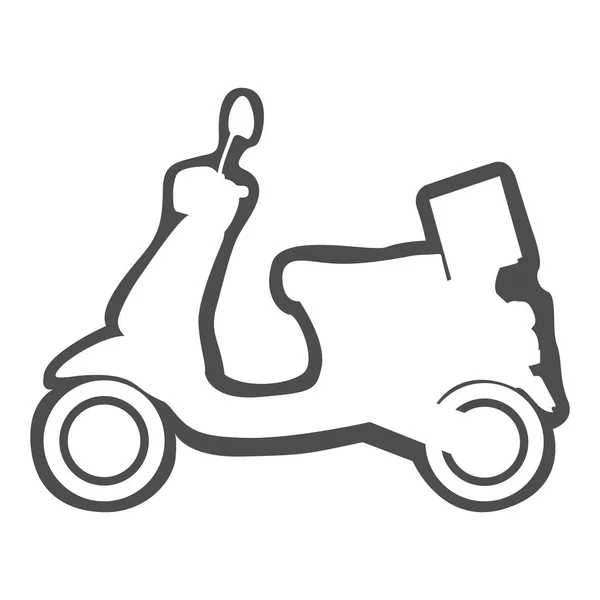 Isolée icône de motocycle — Image vectorielle
