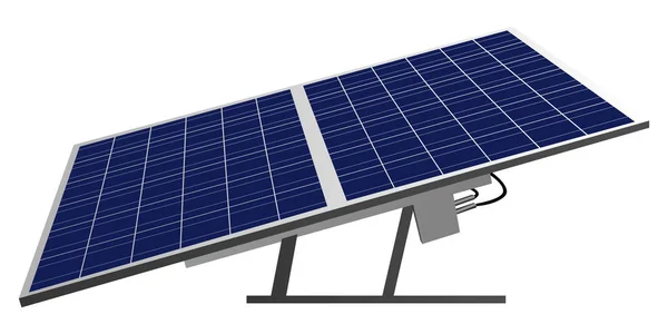 고립 된 태양 전지 패널 — 스톡 벡터