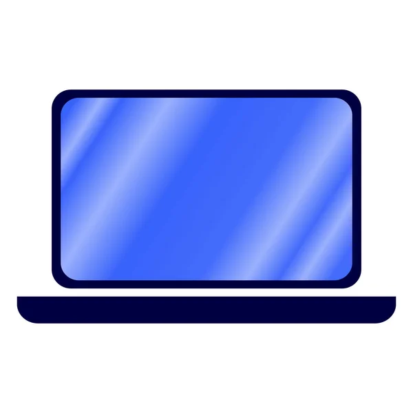 Illustration d'ordinateur portable isolé — Image vectorielle