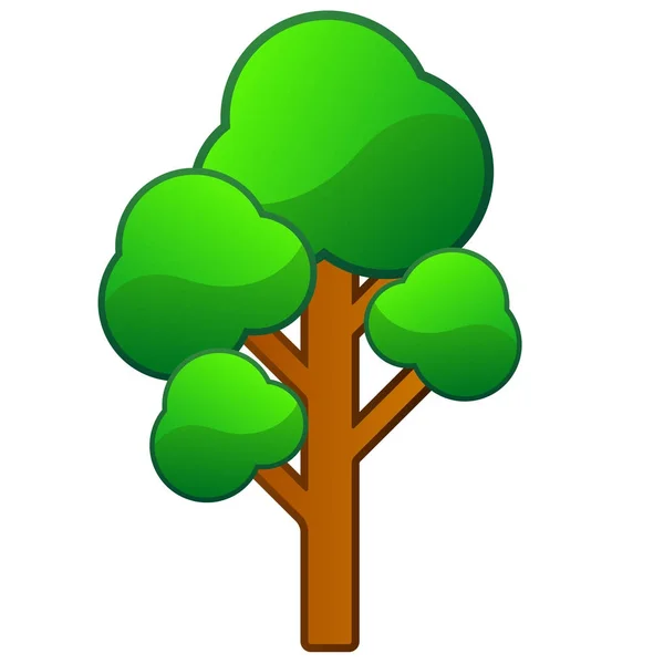 Izolované komické strom — Stockový vektor