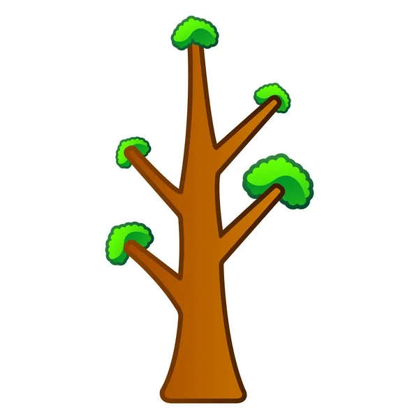 Απομονωμένο κόμικς δέντρο — Διανυσματικό Αρχείο