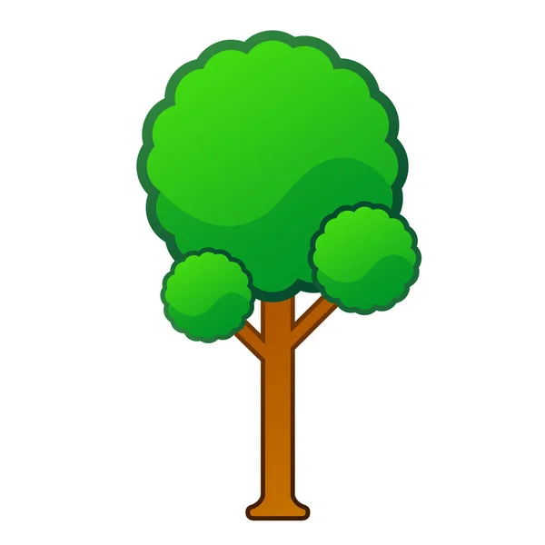 Árvore cômica isolada — Vetor de Stock