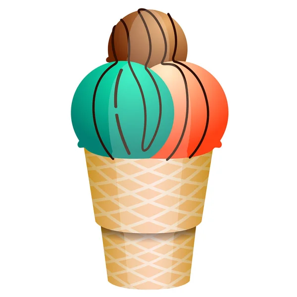 격리 된 아이스크림 — 스톡 벡터