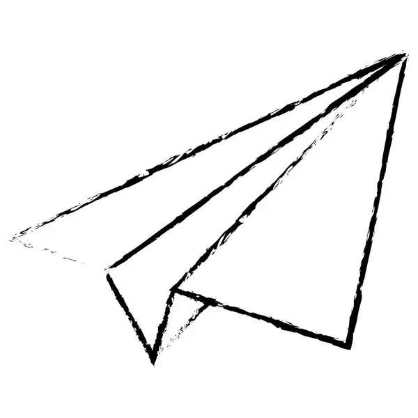 İzole origami uçak — Stok Vektör