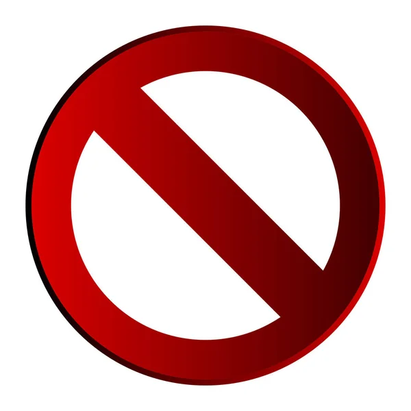 Απομονωμένη απαγορευμένων σήμα — Διανυσματικό Αρχείο