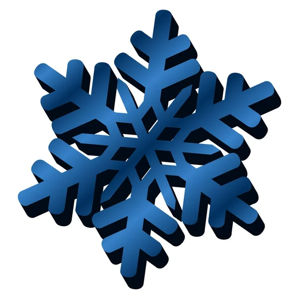 Icono de copo de nieve aislado — Vector de stock