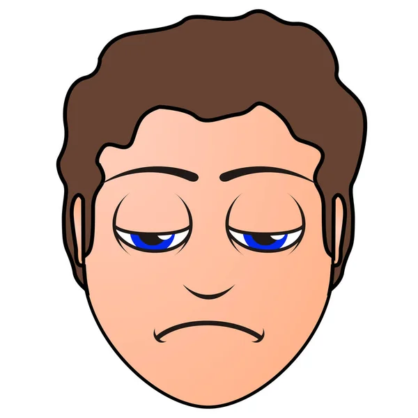 Smutný muž avatar — Stockový vektor