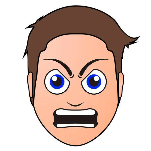 Hombre enojado avatar — Archivo Imágenes Vectoriales