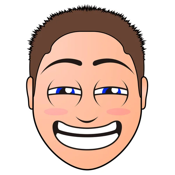 Gelukkig man avatar — Stockvector