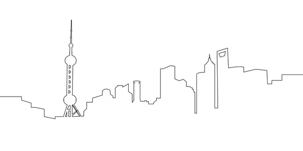 Şanghay izole cityscape