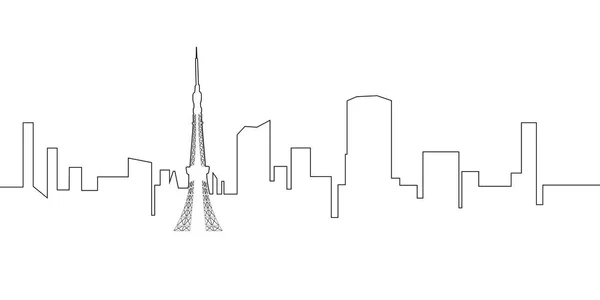 Cidade isolada de Tóquio —  Vetores de Stock