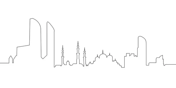 Abu dhabi stadsgezicht — Stockvector