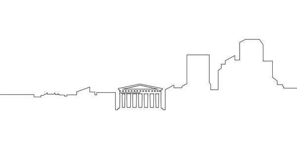 Paisagem urbana isolada de Atenas —  Vetores de Stock