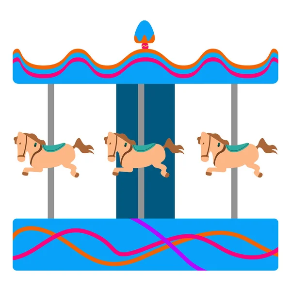 Isolated horse carousel — Stock Vector