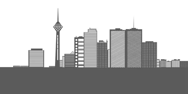 Stadsbilden i Teheran — Stock vektor