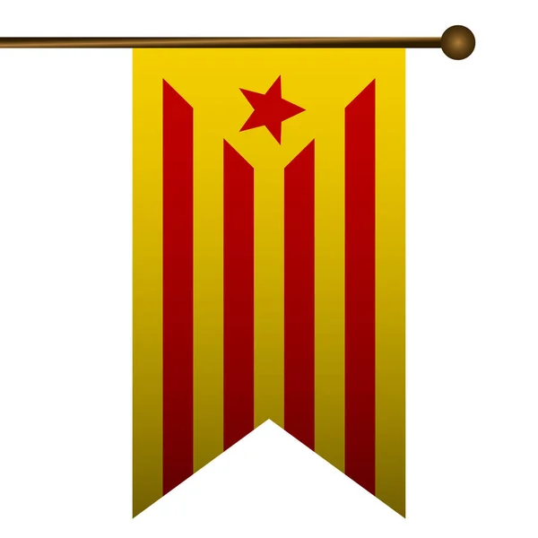 Bandiera della Catalogna — Vettoriale Stock