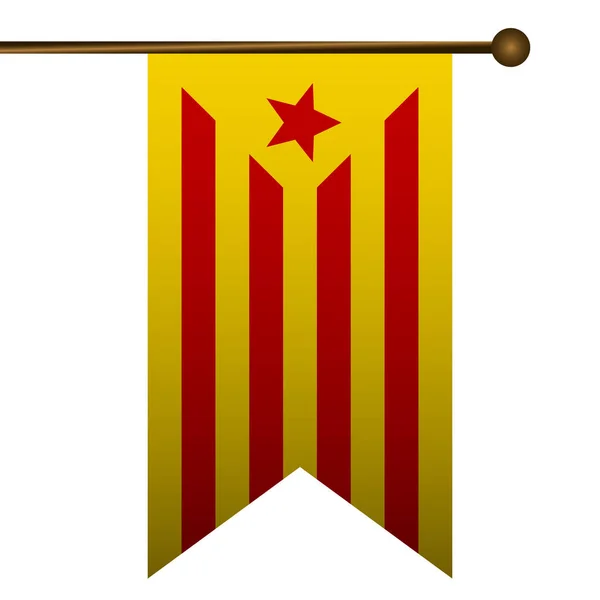 Bandera de Cataluña — Vector de stock