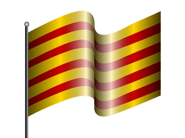 Bandera de Cataluña — Vector de stock