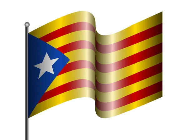 加泰罗尼亚的旗子 — 图库矢量图片