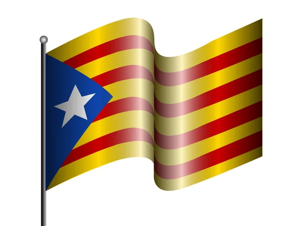 A catalonia zászlaja — Stock Vector