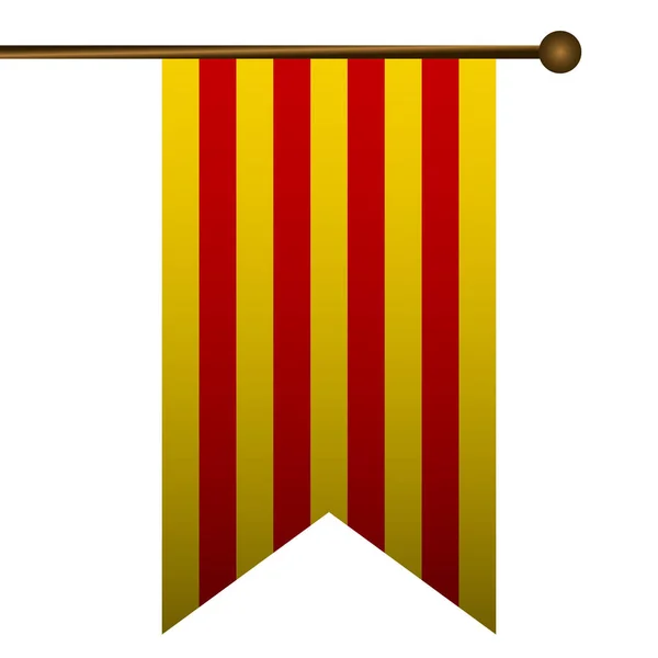 Vlag van Catalonië — Stockvector