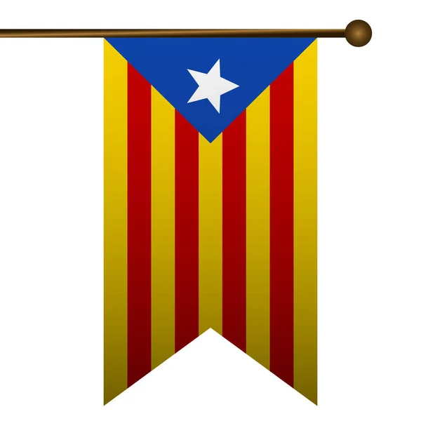 Bandera de Cataluña — Vector de stock