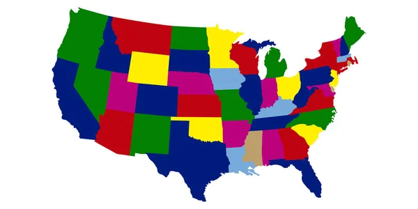 アメリカ合衆国の政治地図 — ストックベクタ