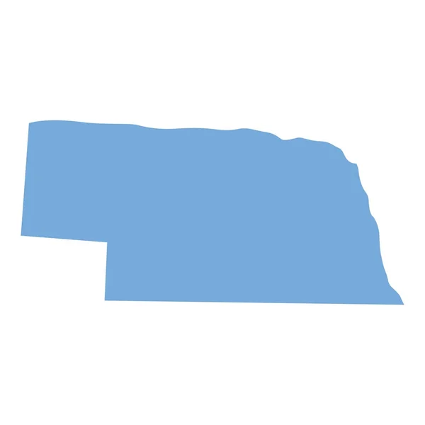 Nebraska Mappa di stato — Vettoriale Stock