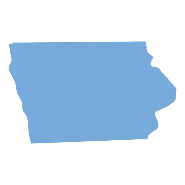 Mappa dello stato dell'Iowa — Vettoriale Stock
