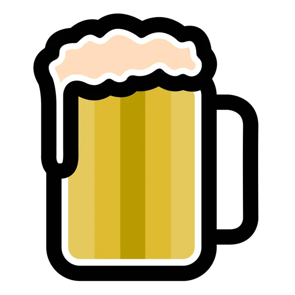 Geïsoleerd bierpictogram — Stockvector