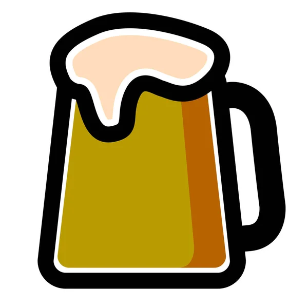 Geïsoleerd bierpictogram — Stockvector