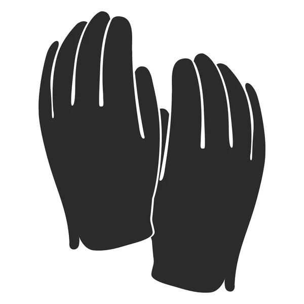 Gants de golf silhouette — Image vectorielle