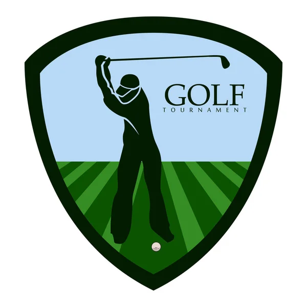 Vereinzeltes Golf-Emblem — Stockvektor