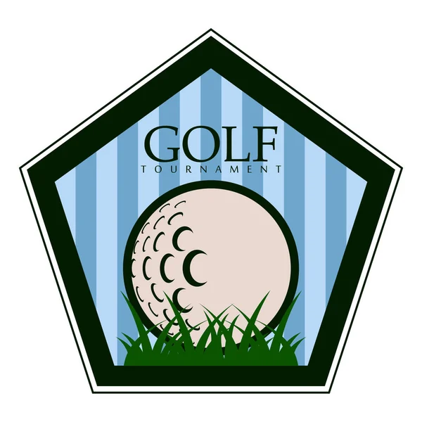 Emblème de golf isolé — Image vectorielle