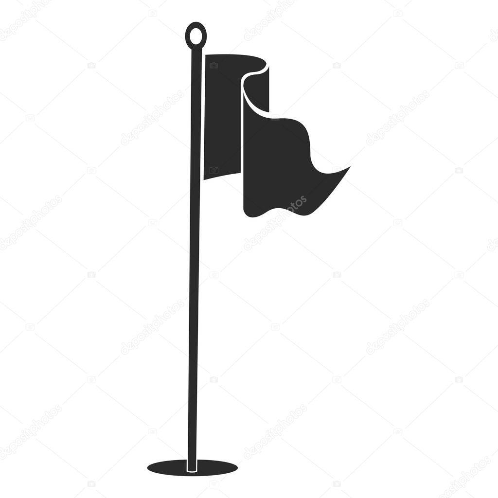 Golf flag silhouette