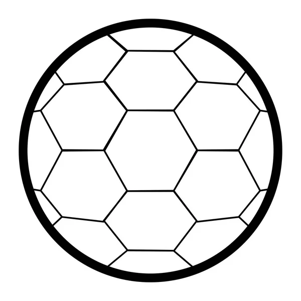 Ícone de bola de futebol isolado — Vetor de Stock