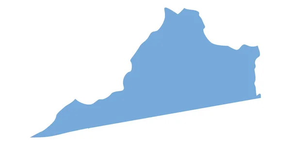 Virginia mappa di stato — Vettoriale Stock