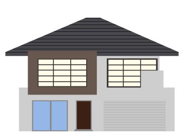 Bir ev bina önden görünümü