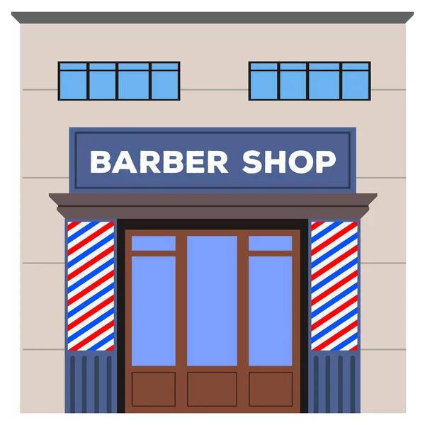 Front view of a barber shop — Stock Vector