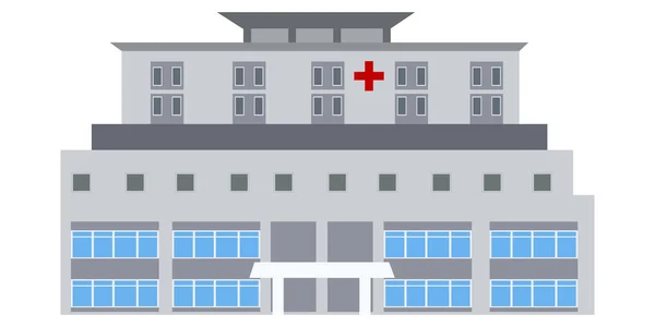 Frontansicht eines Krankenhauses — Stockvektor