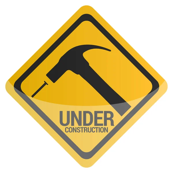 Under construction signal — Stock Vector