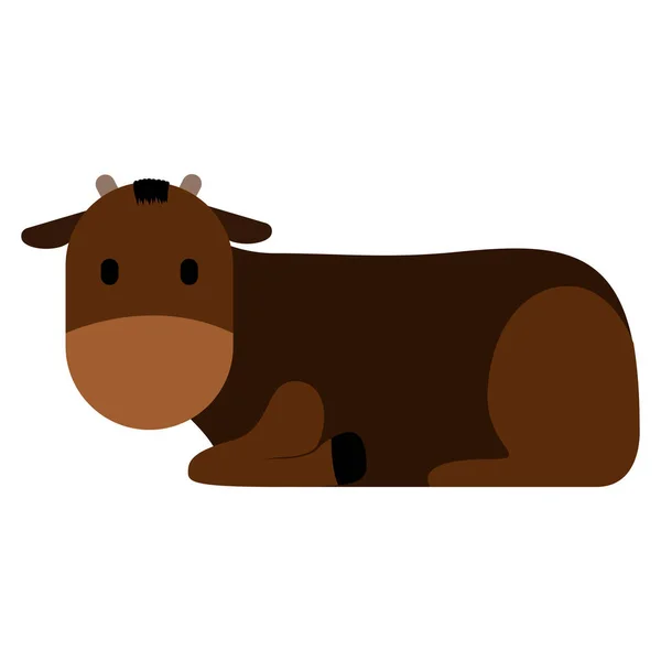 Linda vaca icono — Vector de stock