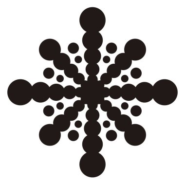 İzole kar tanesi simgesi