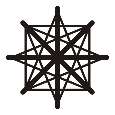 İzole kar tanesi simgesi