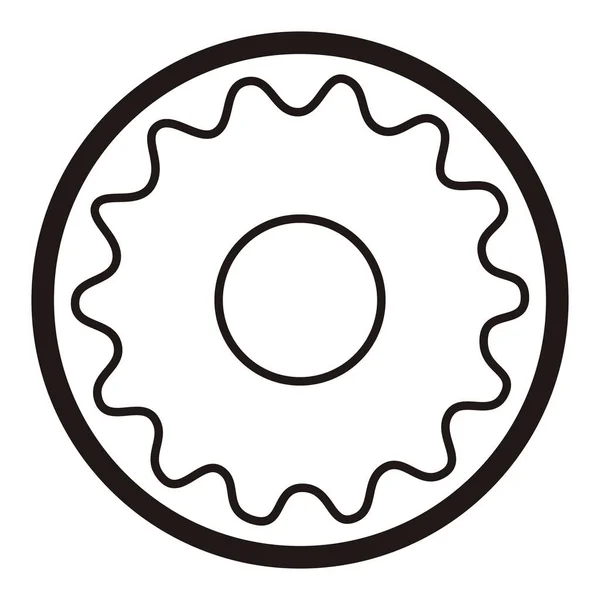 孤立的甜甜圈图标 — 图库矢量图片
