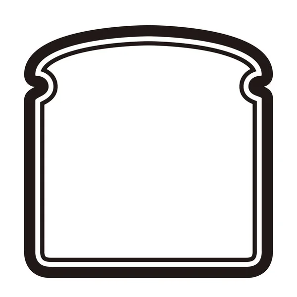 Tranche d'icône de pain — Image vectorielle