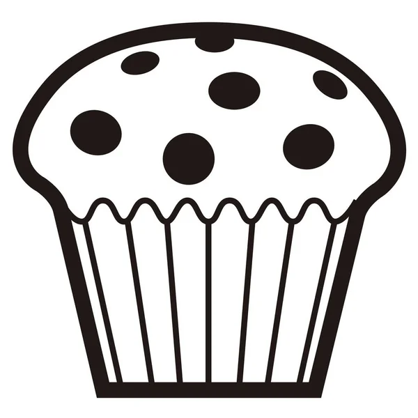 Vereinzelte Muffin-Ikone — Stockvektor